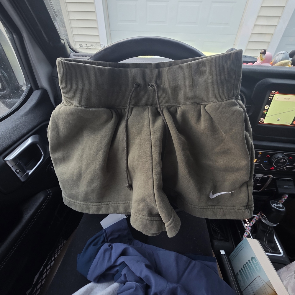 Nike Olive Green Sweat Shorts